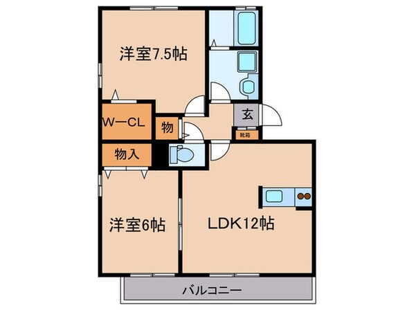 コンフォ－ル新城の物件間取画像